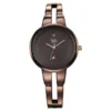 Vyb Halo Quartz Analog Brown Dial Metal Strap Watch for Girls - Image 2