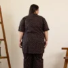 Black Collared Booti Print Co-Ord Set - Image 3